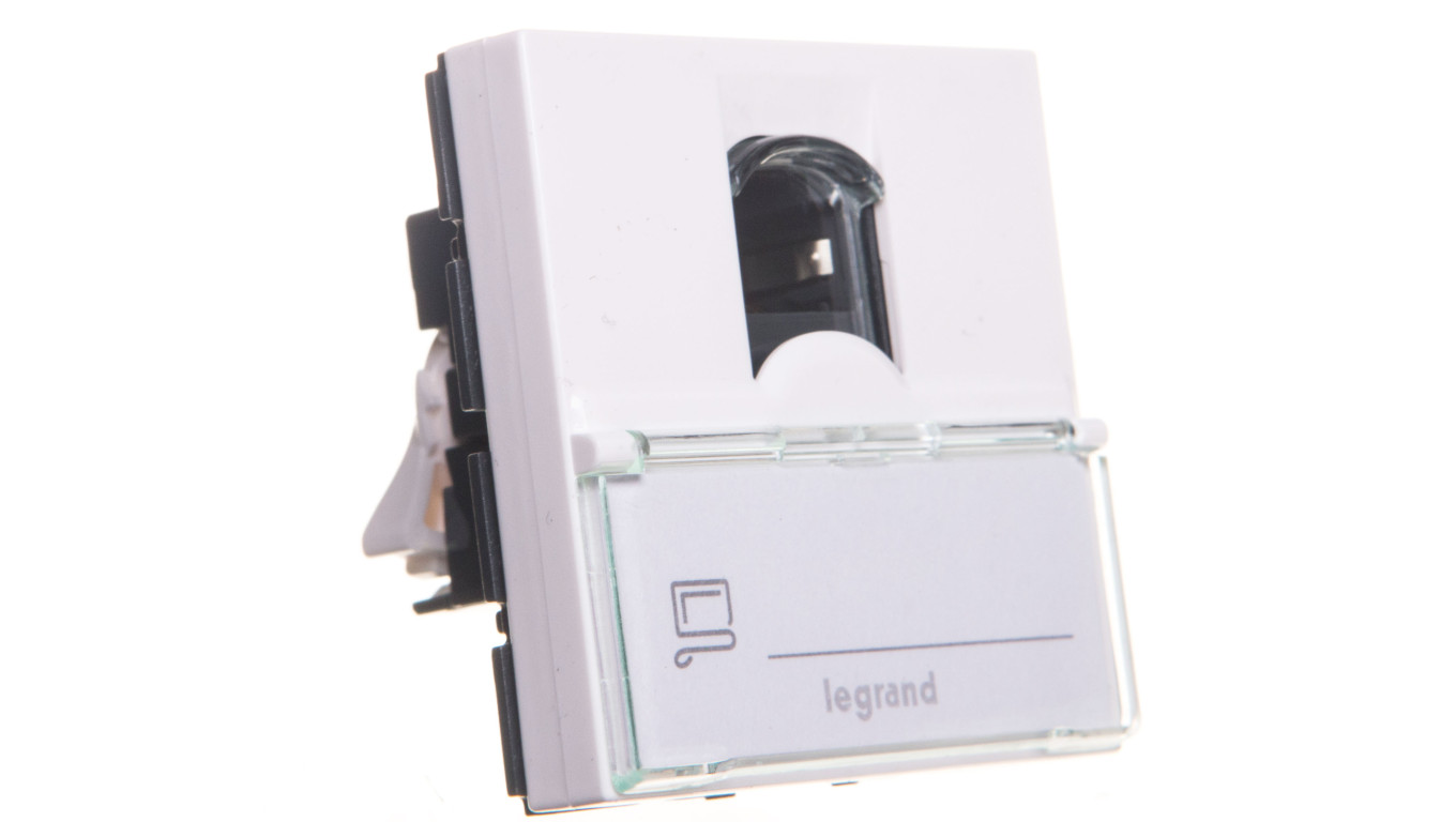 MOSAIC Gniazdo komputerowe pojedyncze RJ45 FTP kat.6 2 moduły białe 076565