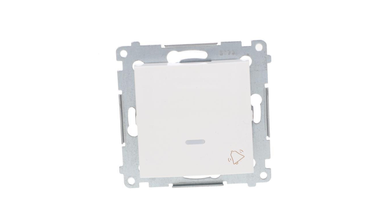 Simon 54 Przycisk /dzwonek/ z podświetleniem, szybkozłącza, biały DD1L.01/11