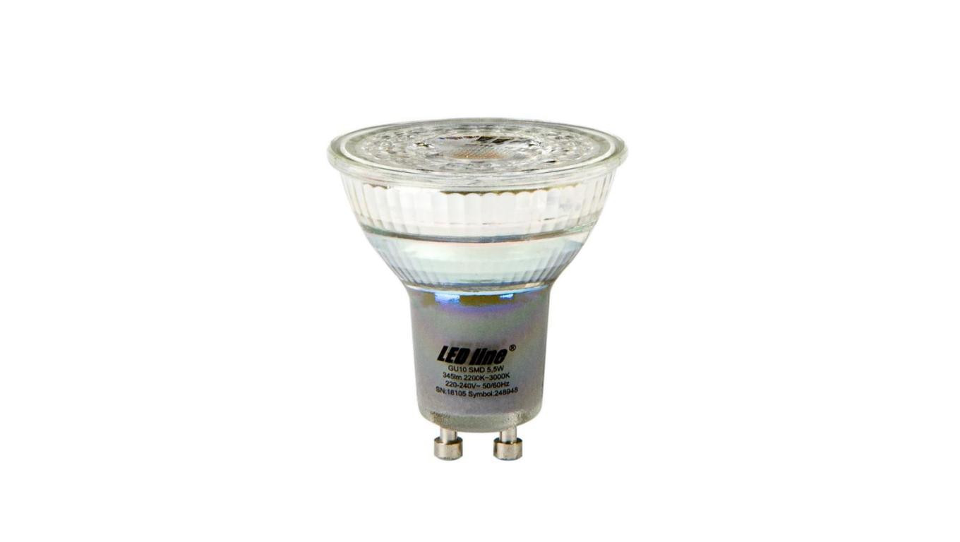 Żarówka LED line GU10 5,5W 2200-3000K barwa ciepła 345lm 220-240V 3 lata gwar.