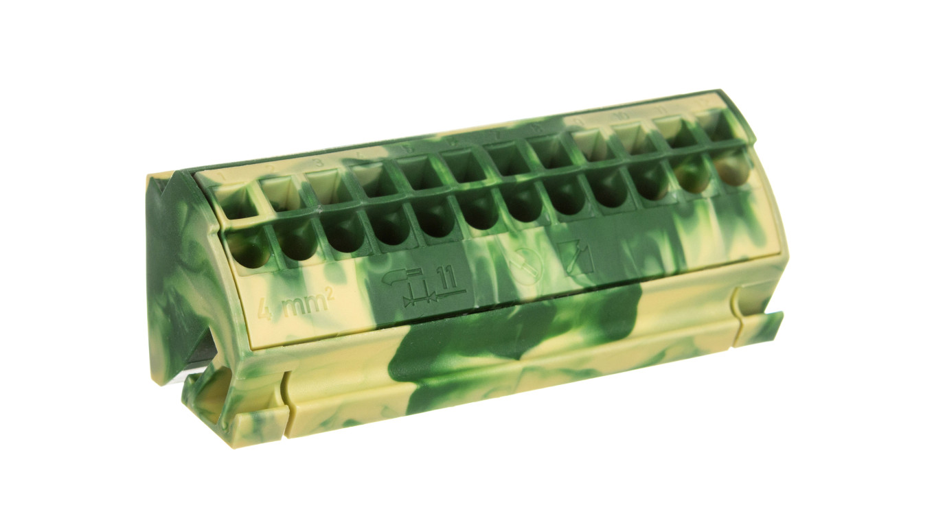 Blok potencjałowy PE 4mm2 żółto-zielony 812-100