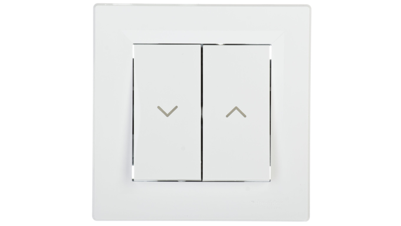 Przycisk Asfora żaluzjowy biały z ramką EPH1300121