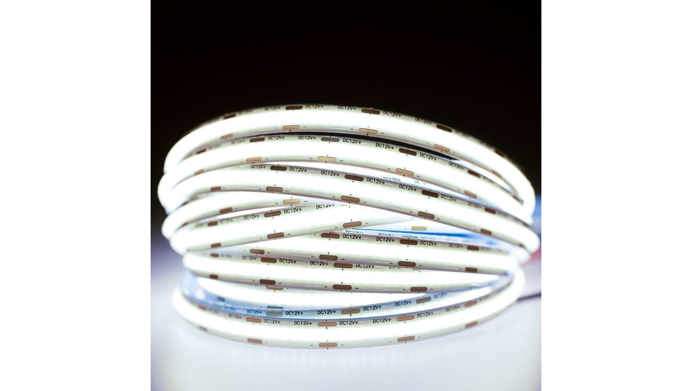Taśma LED Pasek COB 12V 50W 1920LED Zimna 8mm 5m