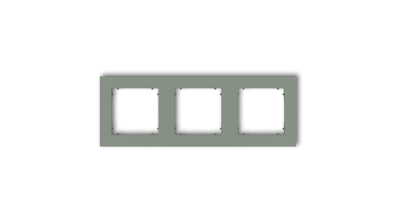 MINI Ramka uniwersalna potrójna kwadratowa z tworzywa szałwiowy 61MR-3