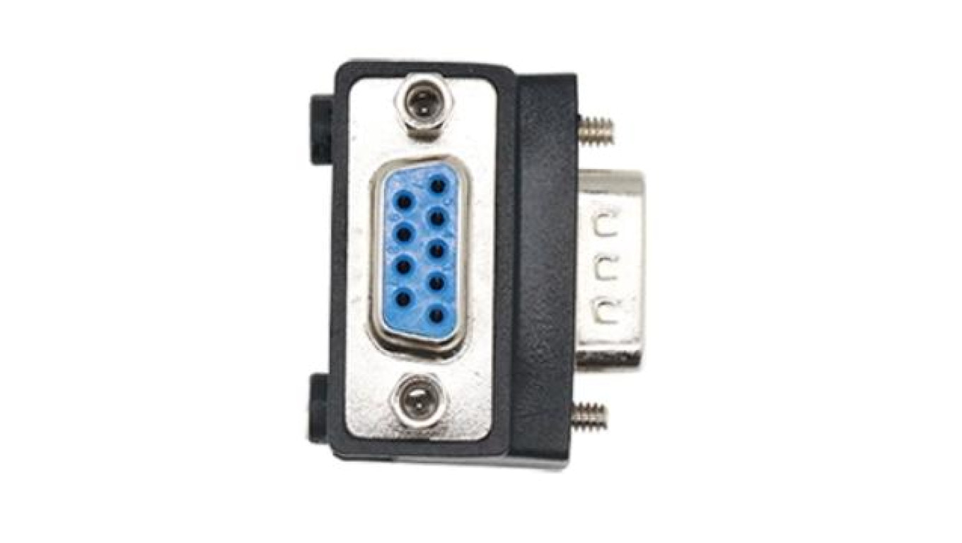 Adapter kątowy DB9 męski na DB9 żeński kąt prosty