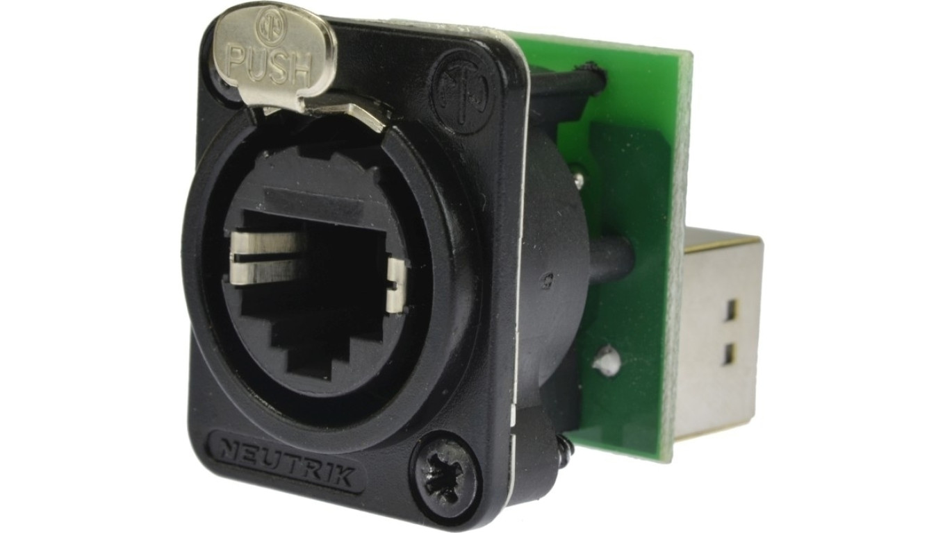 NEUTRIK Gniazdo tablicowe panelowe RJ45 8P8C kat.5e Łącznik sieciowy NE8FDP-B