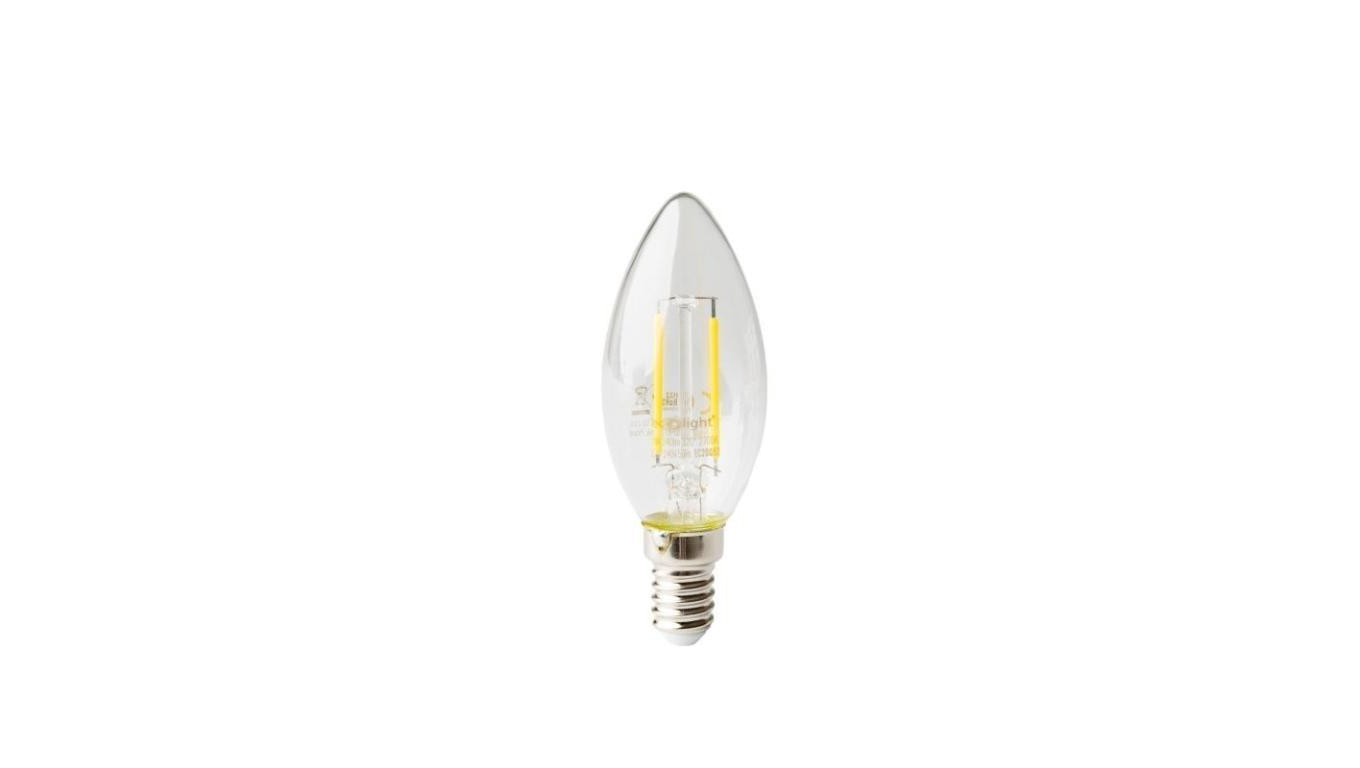 FILAMENT Świeczka E14 2W 2700K