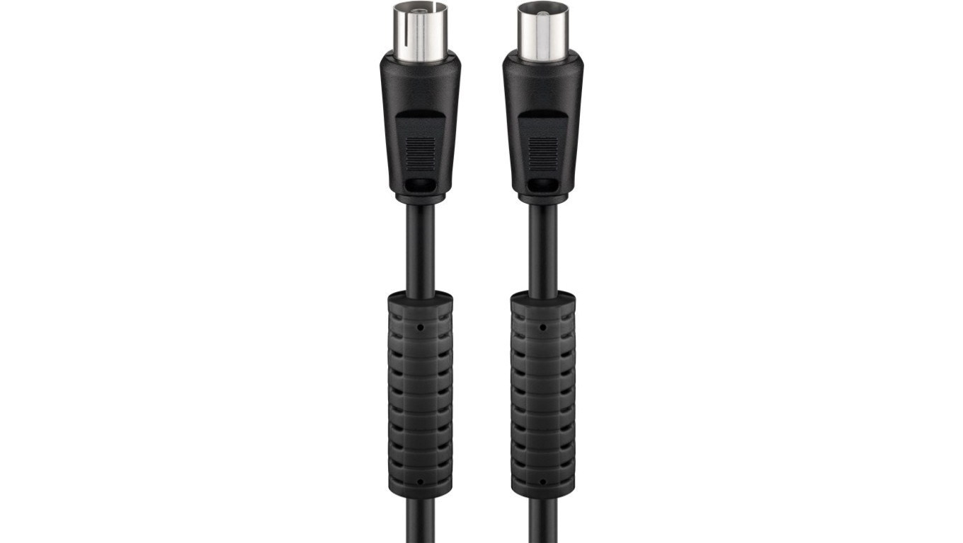 Kabel antenowy (80 dB), filtr ferrytowy, podwójne ekranowanie - Długość kabla 2.5 m