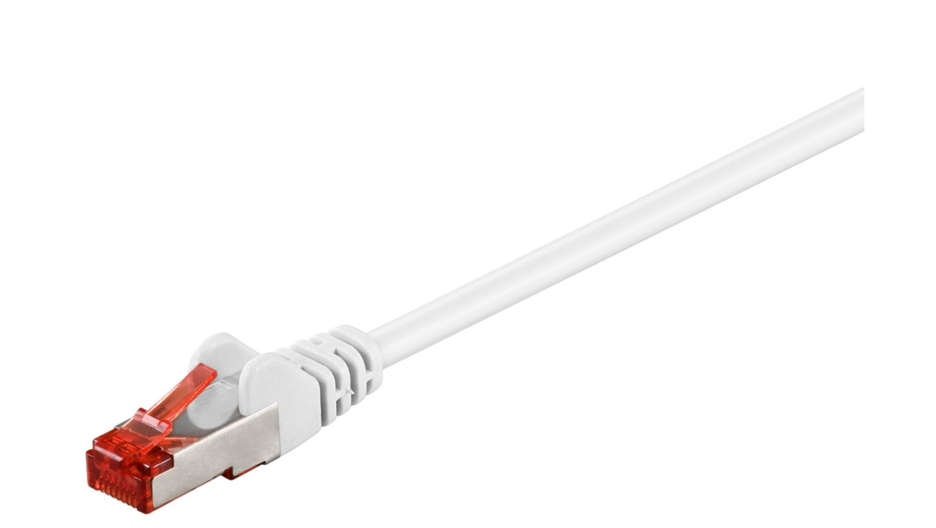 CAT 6 Kabel łączący, S/FTP (PiMF), biały - Długość kabla 3 m