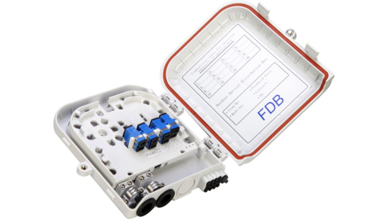 Szczelny panel abonencki IP65 (8 x SC simplex) z zamkiem na kluczyk 8 włókien FOPA-8A-01