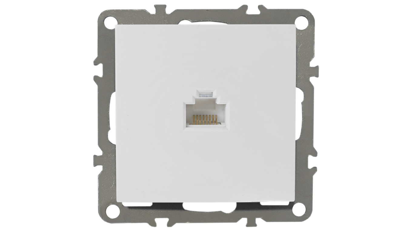 QUADRA GNIAZDO KOMPUTEROWE INTERNETOWE RJ45 LAN BIAŁE