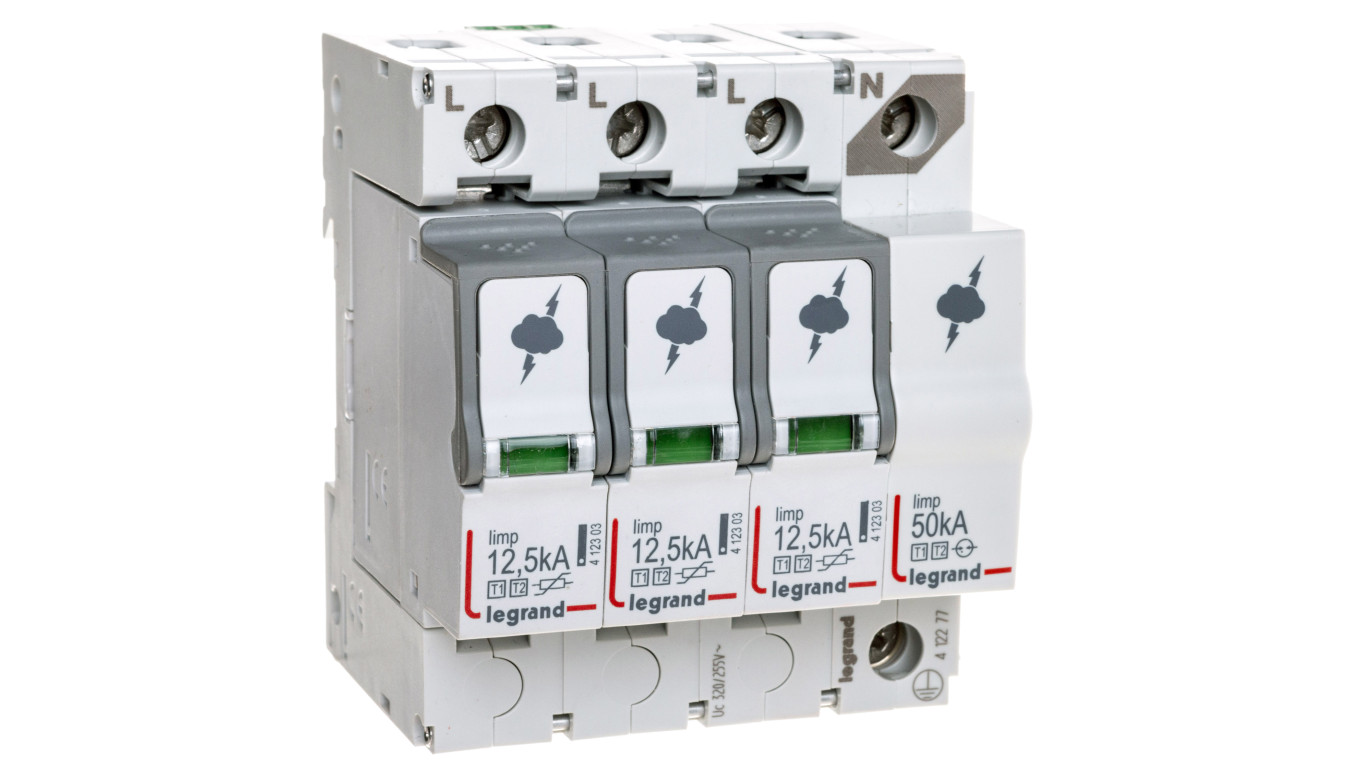Ogranicznik przepięć Typ T1+T2 3P+N 12,5kA 1,5kV ON 300 TT/TNS 412277