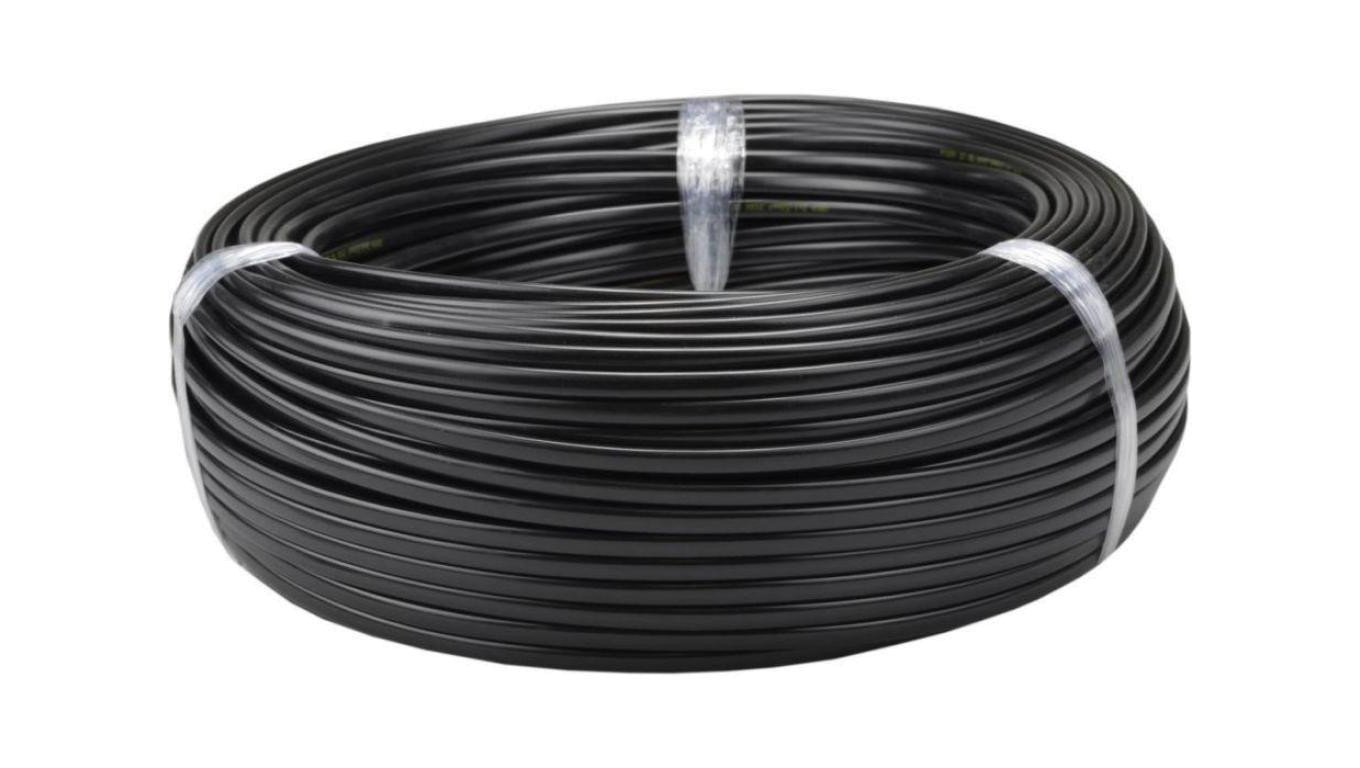 Przewód prądowy H03VVH2-F / OMYp 300V 2x0,5 płaski czarny linka Elektrokabel 100m