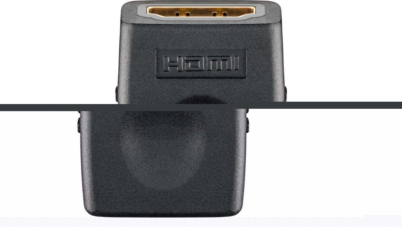 Adapter HDMI™, pozłacany - Wersja kolorystyczna Czarny