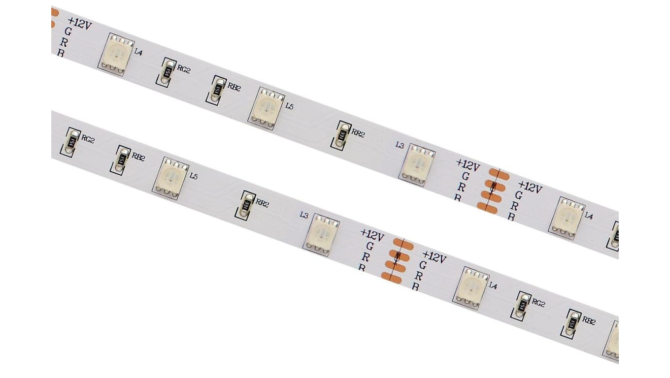 Taśma 30LED/m 1m 12V 7.2W RGB IP20 275lm 10mm SPB-30-RGB