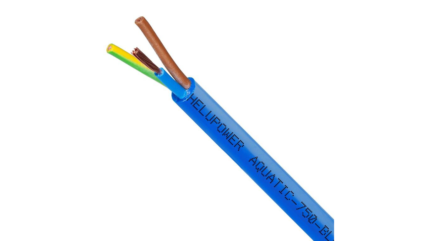 Przewód do pomp głębinowych HELUPOWER AQUATIC 3x1,5mm2 450/750V niebieski Helukabel /100m/