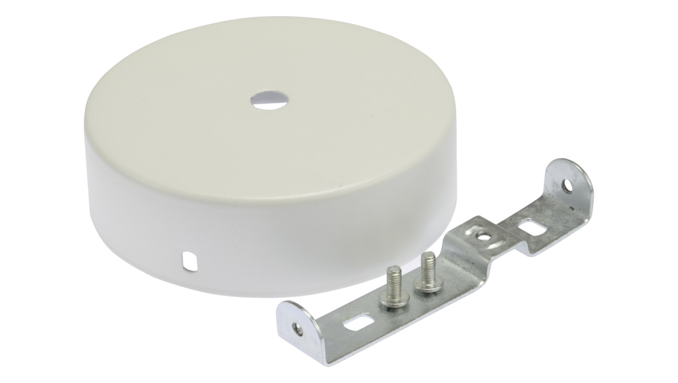 Podsufitka metalowa 1 otwór biała, fi 100