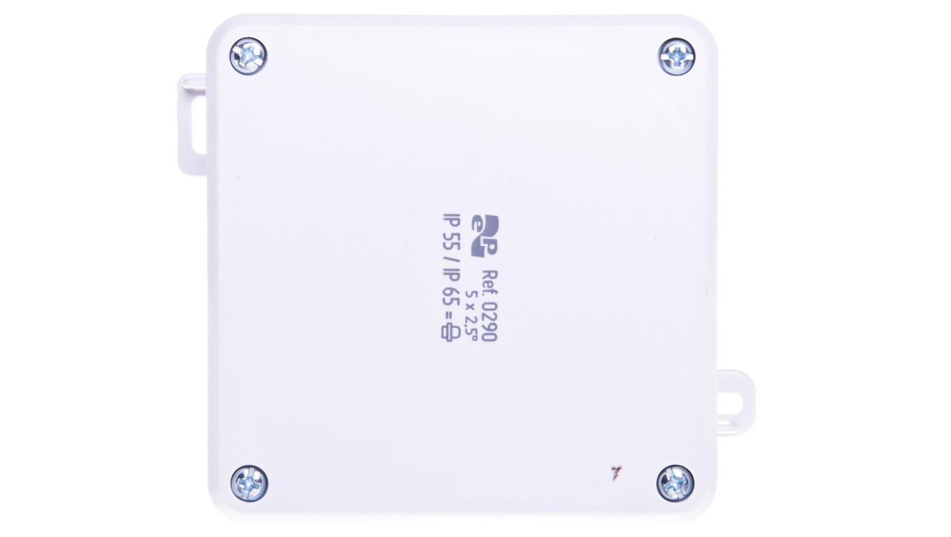 Puszka natynkowa hermetyczna 2K 98x98x46mm pusta IP55/IP65 szary 0290-04