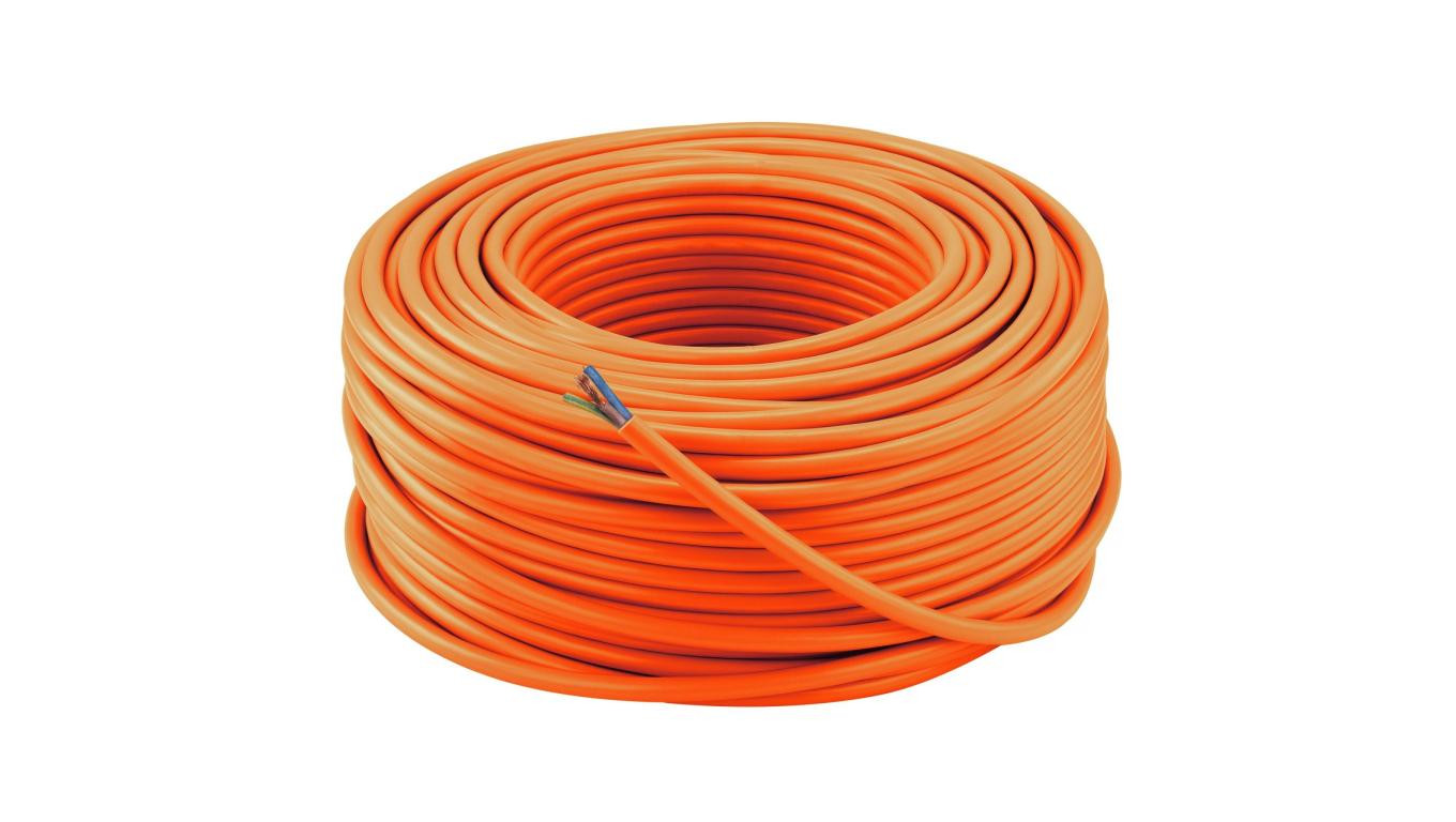 Przewód zasilający sterowniczy elastyczny PUR H07BQ-F 3x1,5 pomarańczowy Elektrokabel 500m