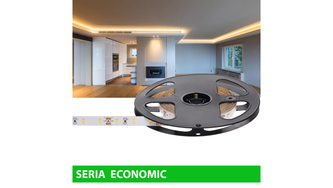 Taśma Led 12V 48W 300led biała ciepła mocna rolka 5m