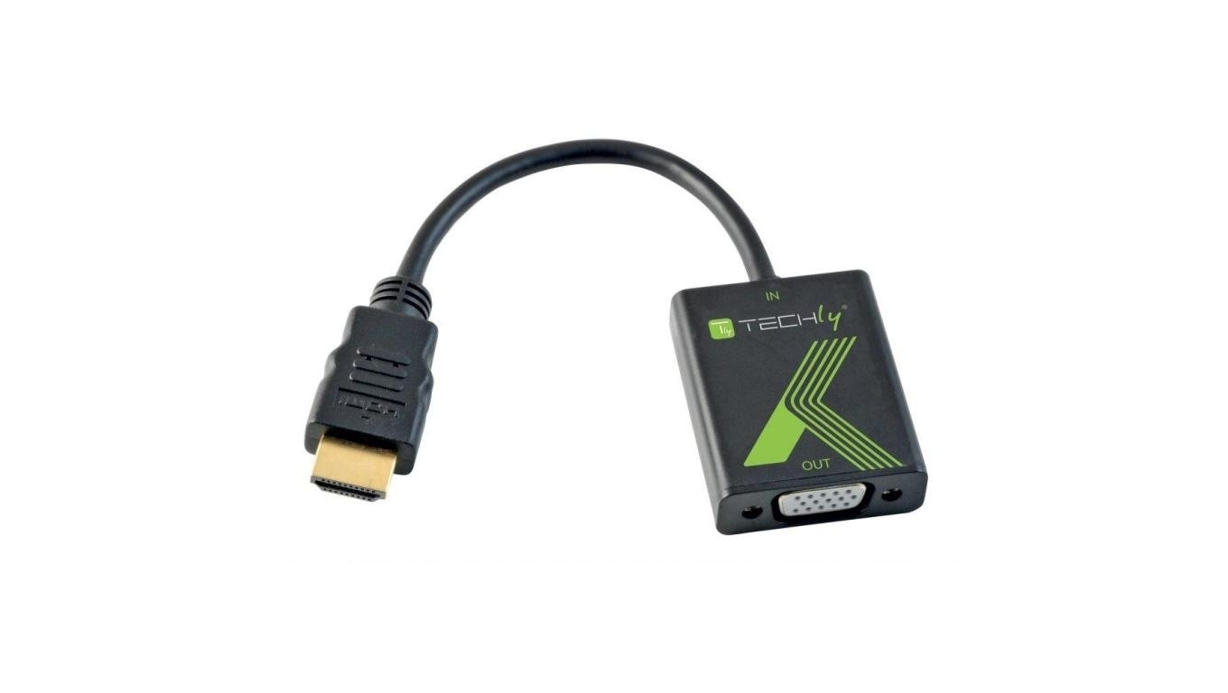 Konwerter Adapter HDMI na VGA D-Sub 1080p M/F Techly