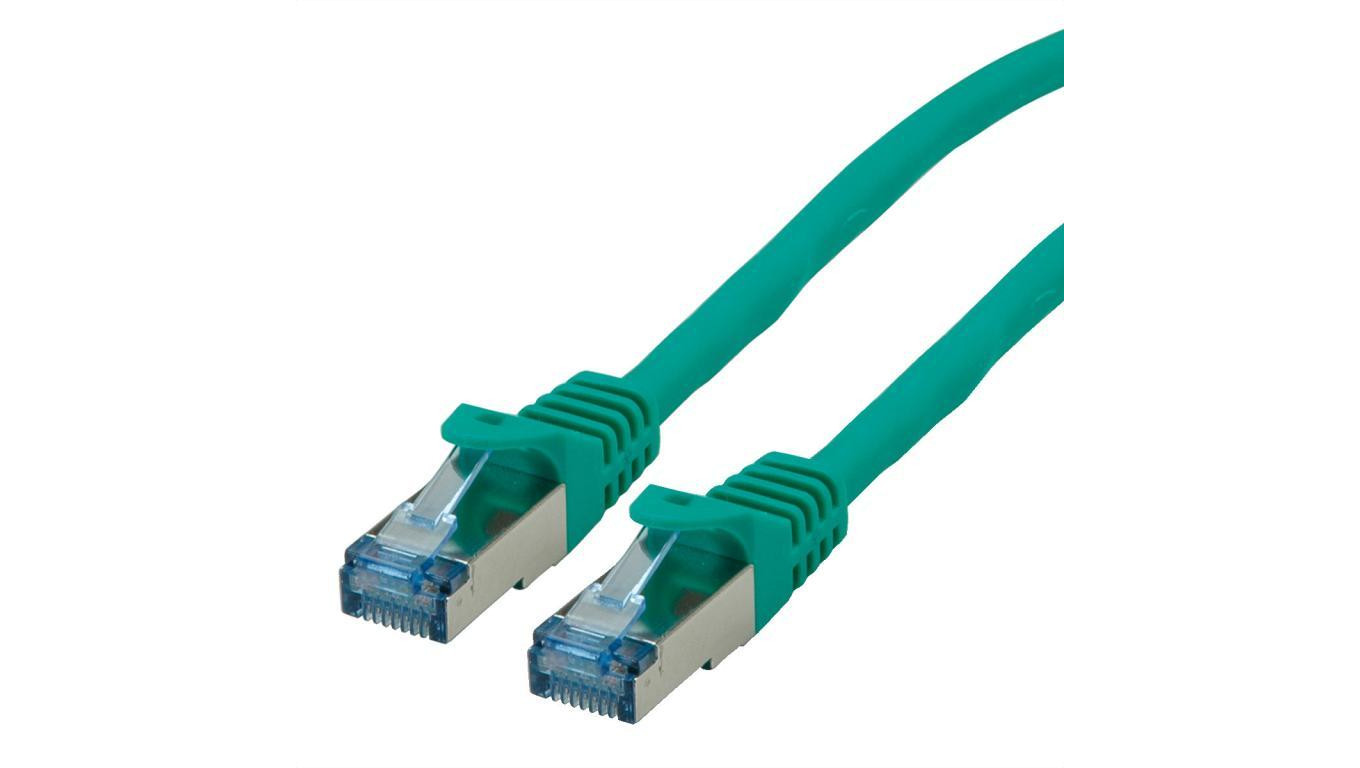 ROLINE Patch Cord Cat.6A S/FTP (PiMF), Component Level, LSOH, zielony, 0,3 m