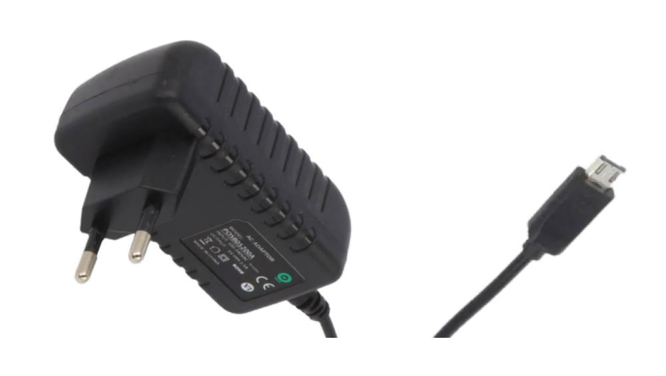 POSB05200A-MICRO Zasilacz impulsowy czarny 10W 5V 2A gniazdo AC:CEE7/16. wtyk DC: micro USB