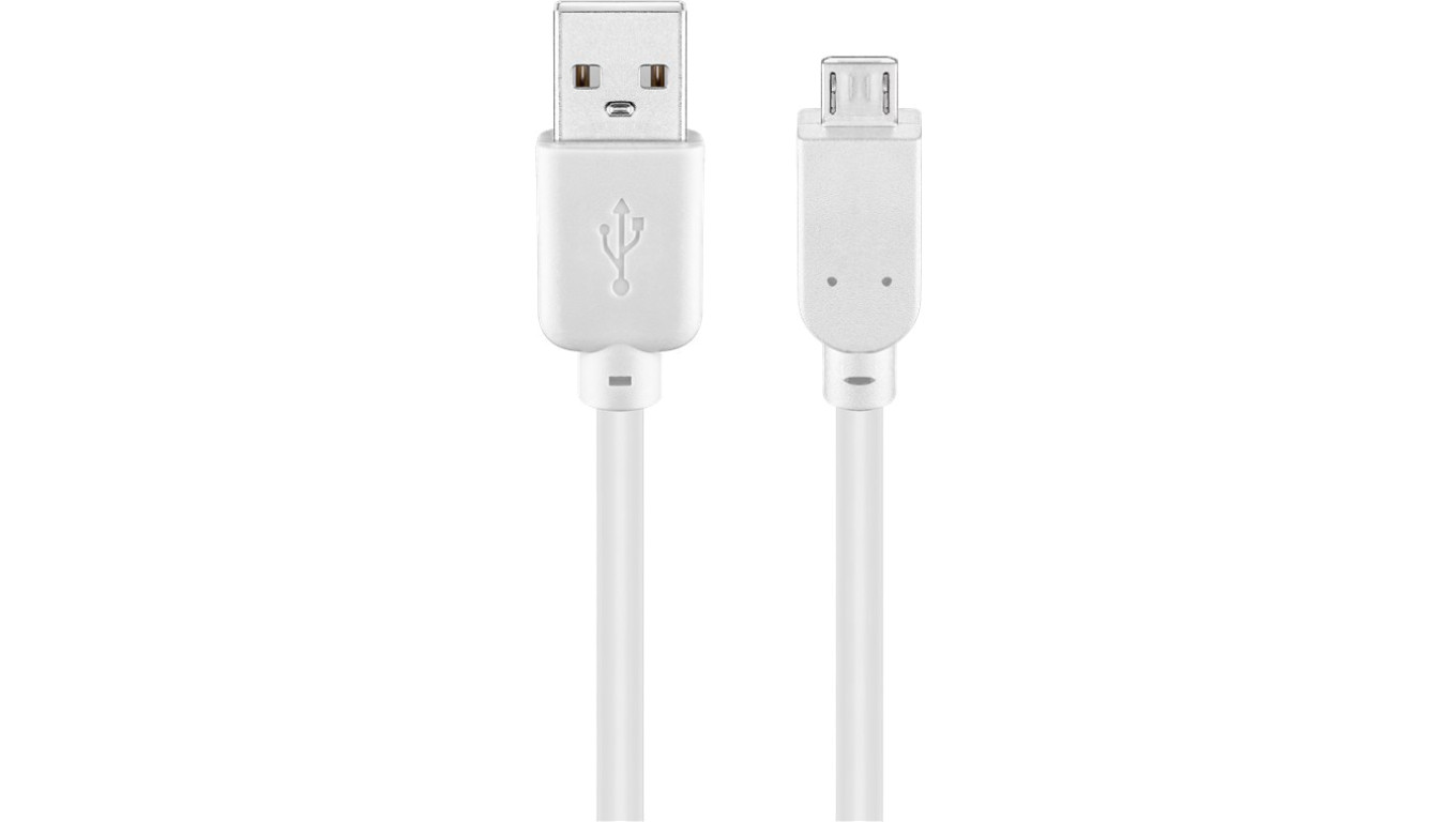 Kabel USB 2.0 Hi-Speed, Biały - Długość kabla 1.8 m