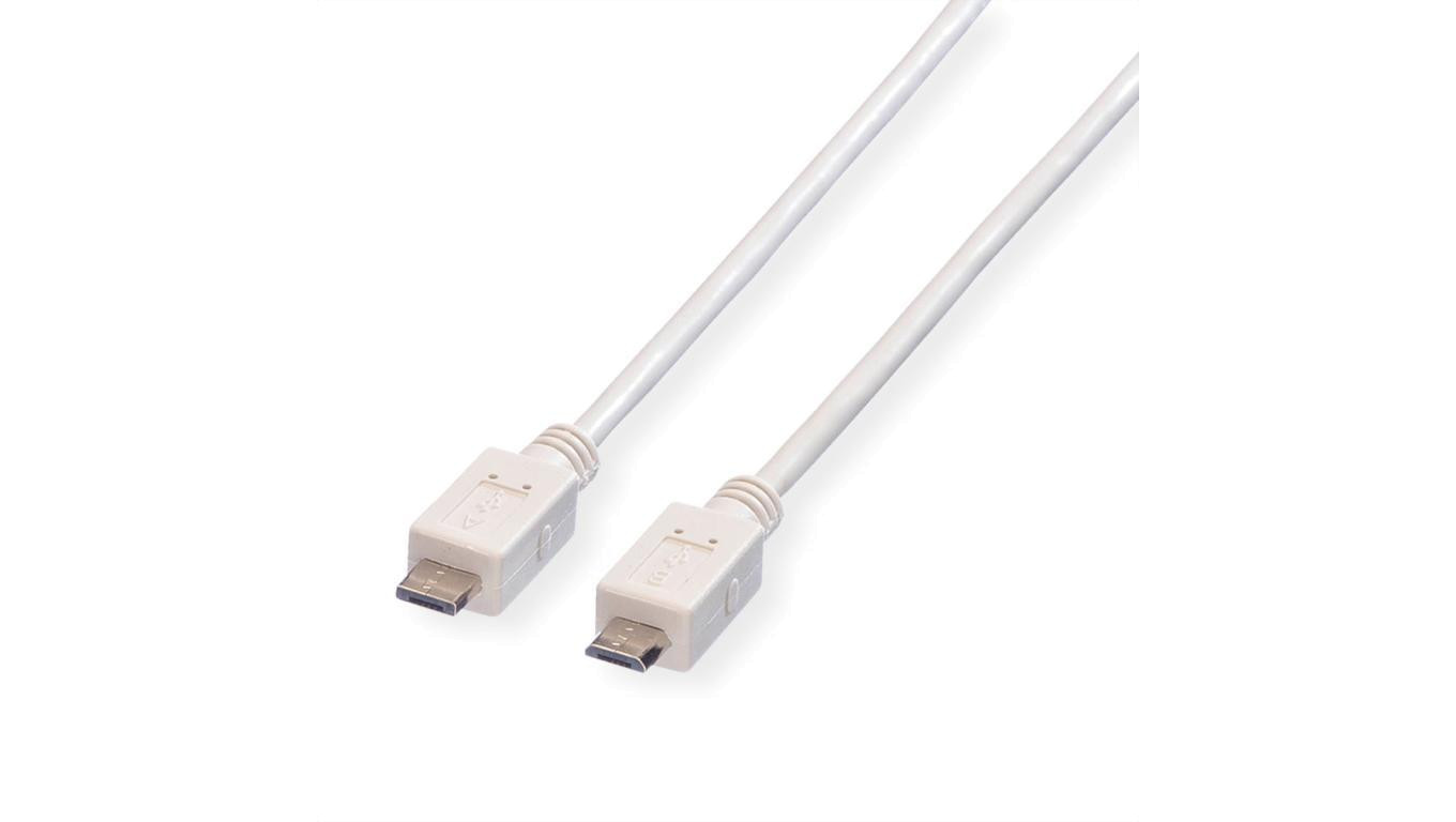 VALUE Kabel USB 2.0, Micro USB A męski - Micro USB B męski, 1,8 m