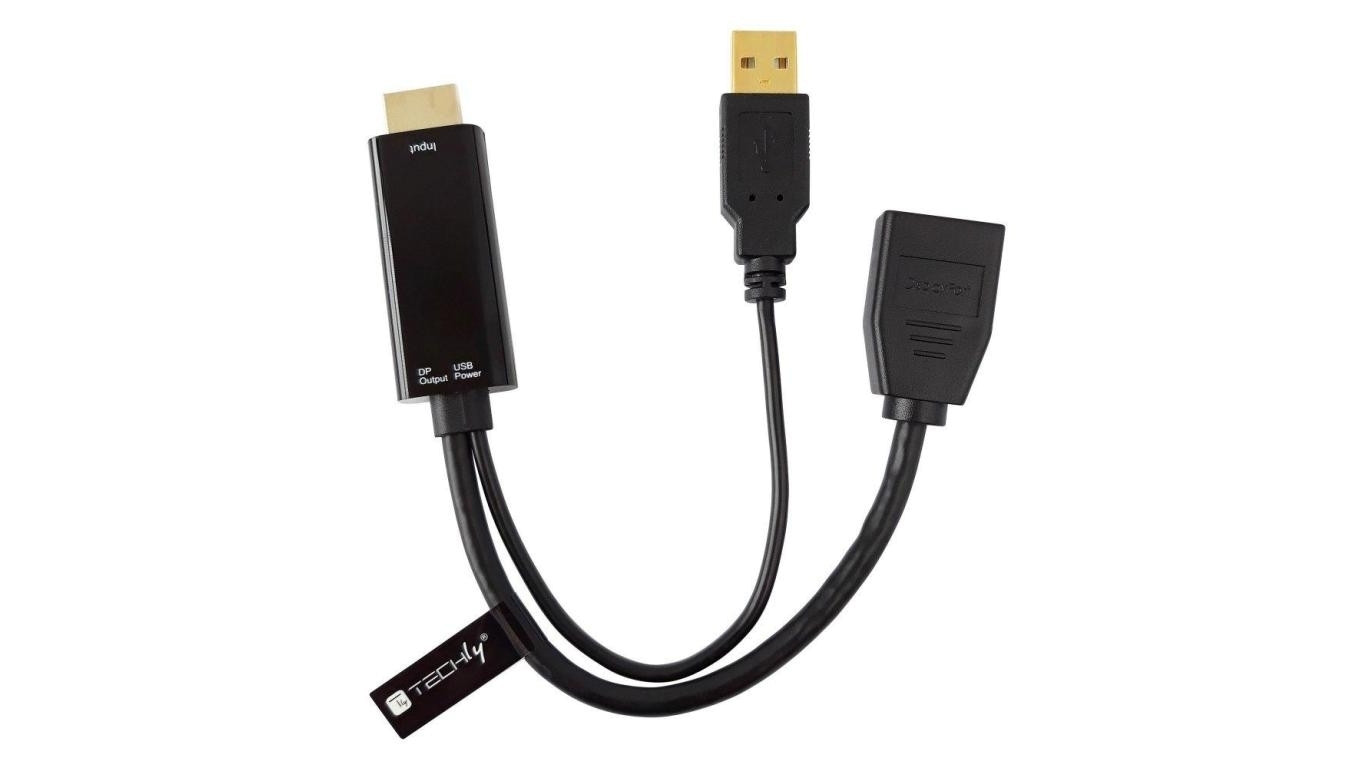 Adapter HDMI z Zasilaniem USB na DisplayPort 4K*30Hz