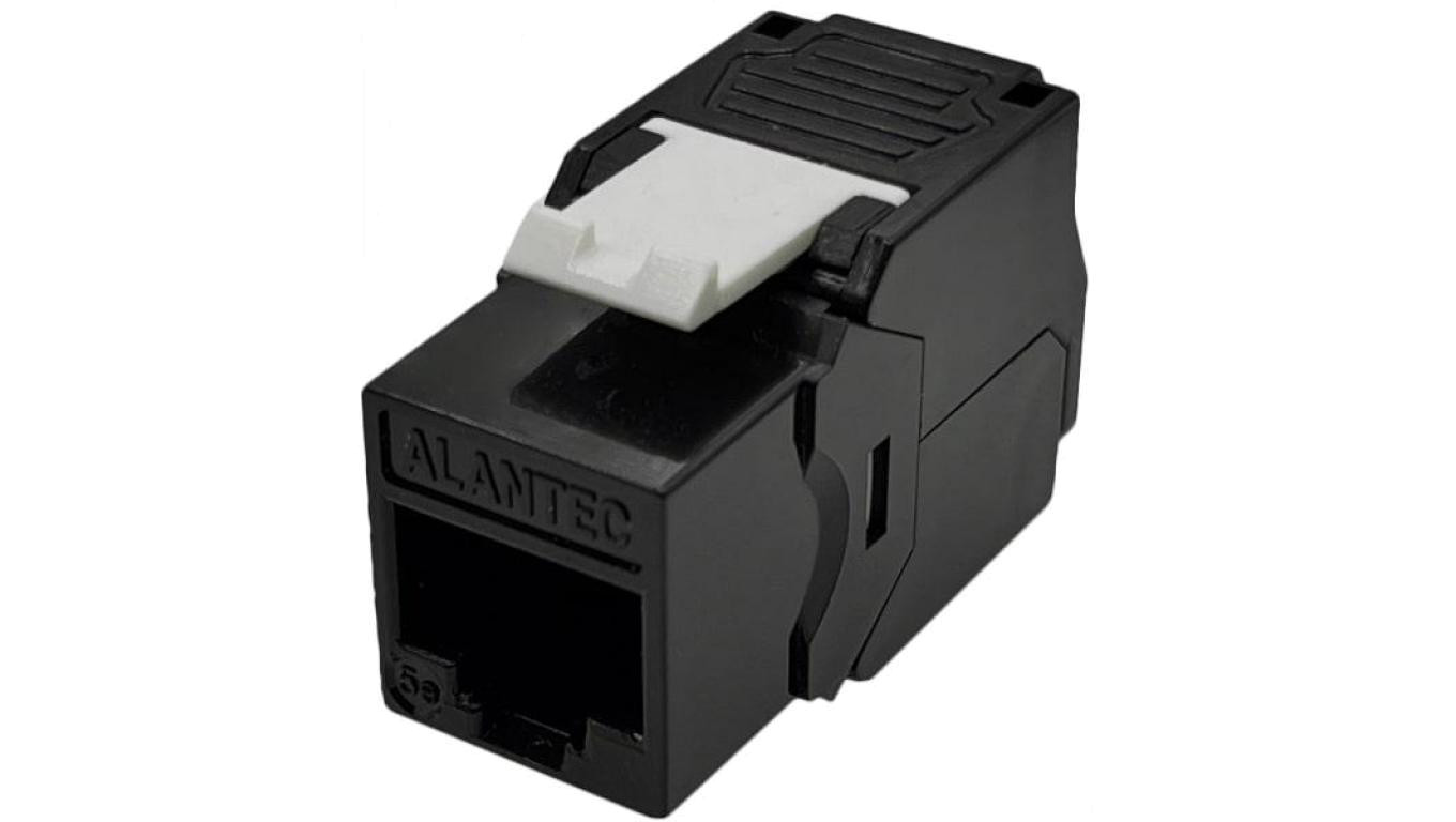 Moduł keystone RJ45 beznarzędziowy UTP kat.5E, SLIM, kolor czarny ALANTEC
