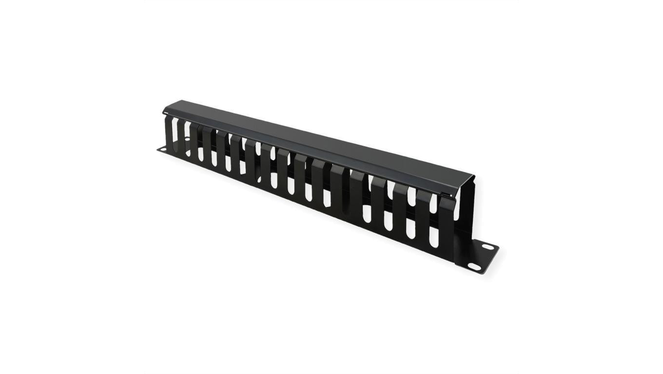 VALUE 19 Płyta przednia 1 HE z kanałem bocznikującym 40 x 80 mm, czarna