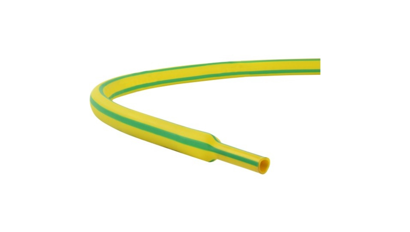 Rura termokurczliwa RC 3,2/1,6 żółto-zielona /1m