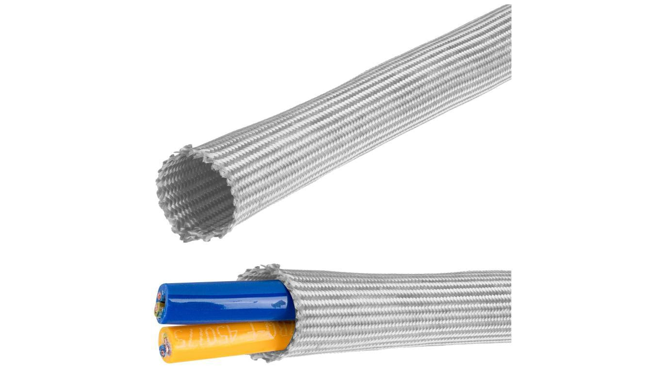 Koszulka, sznur izolacyjny oplot z włókna szklanego odporna na wysokie temperatury do 400C 12mm 100m