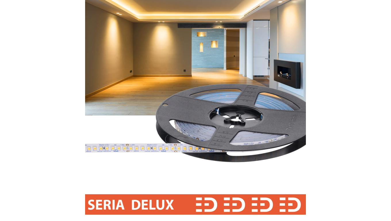 Taśma Delux 24V 160led 3000K 1860lm SMD2835 (50) PL5Y