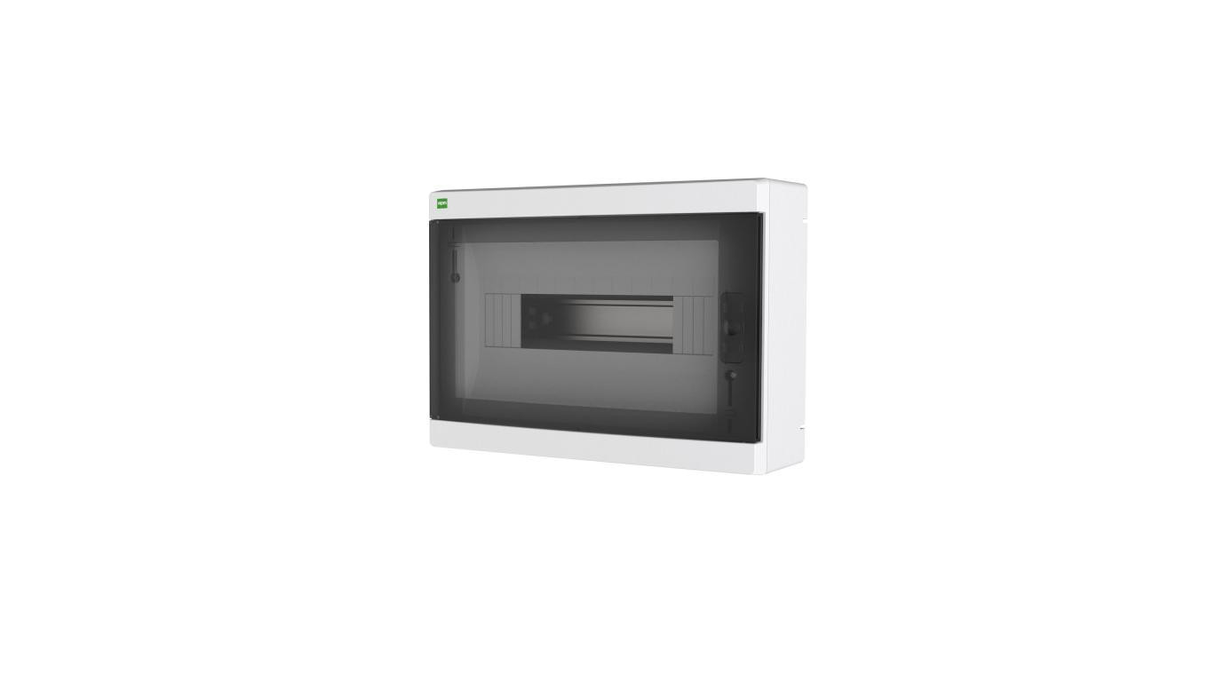 Rozdzielnica modułowa ELEGANT 1x12 PE+N natynkowa IP40 PE+N drzwi dymne 2424-01