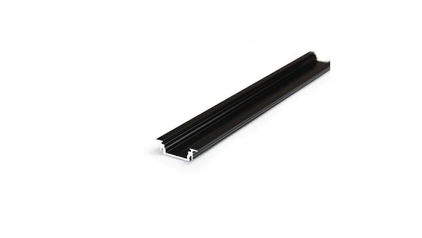 Profil led Groove14 2m czarny wpuszczany szeroki a3020021