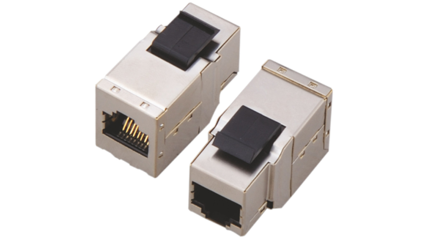 Łącznik modularny keystone 2xRJ45 8P8C kat.6A ekranowany FTP ALANTEC