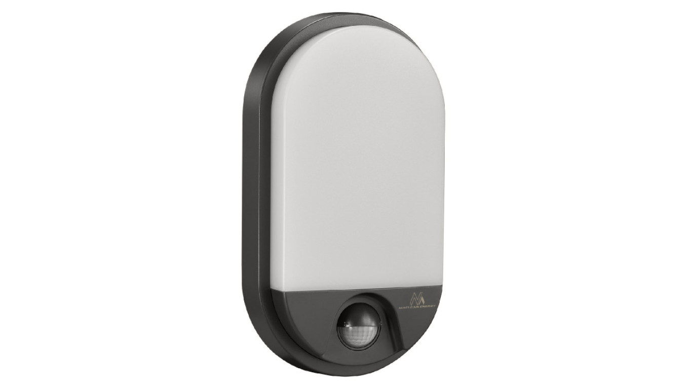 Lampa LED z czujnikiem ruchu na podczerwień 1100lm 15W IP54 kolor szary, kolor barwowy natura MCE340 GR