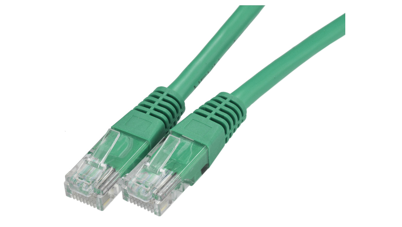 Patchcord UTP kat.5e kabel sieciowy LAN 2x RJ45 zielony 10m NEKU