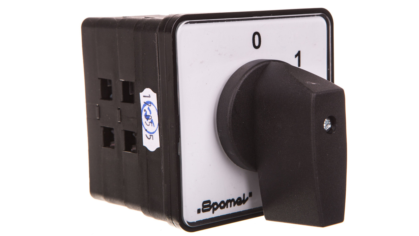 Łącznik krzywkowy 0-1 4P 100A do pulpitu IP65 pokrętło czarne bez ryglowania SK100-2.8210P03