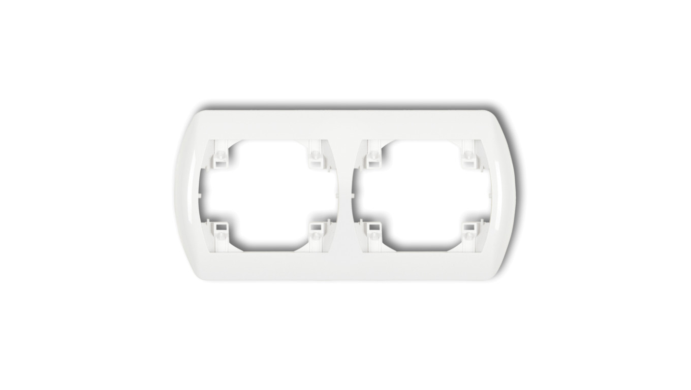 TREND Ramka pozioma podwójna biały RH-2