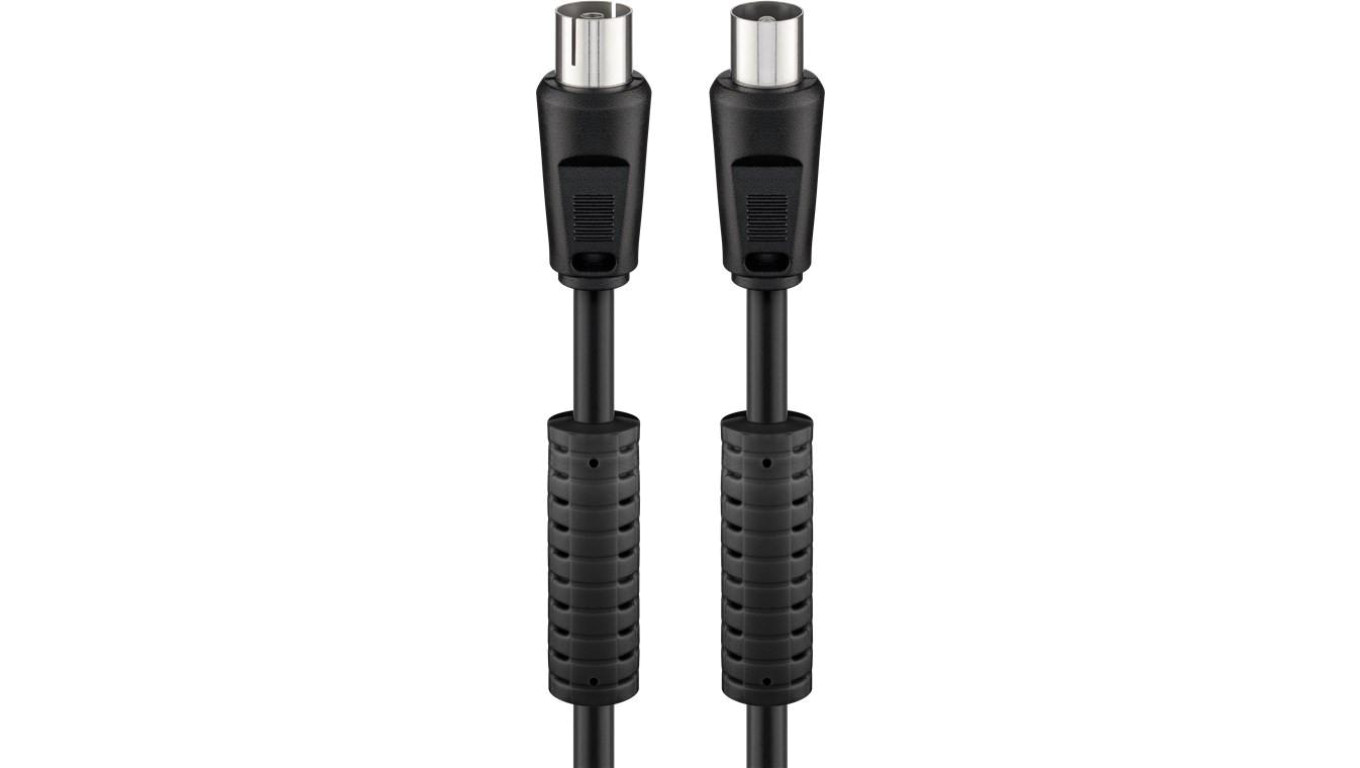 Kabel antenowy (80 dB), filtr ferrytowy, podwójne ekranowanie - Długość kabla 1.5 m