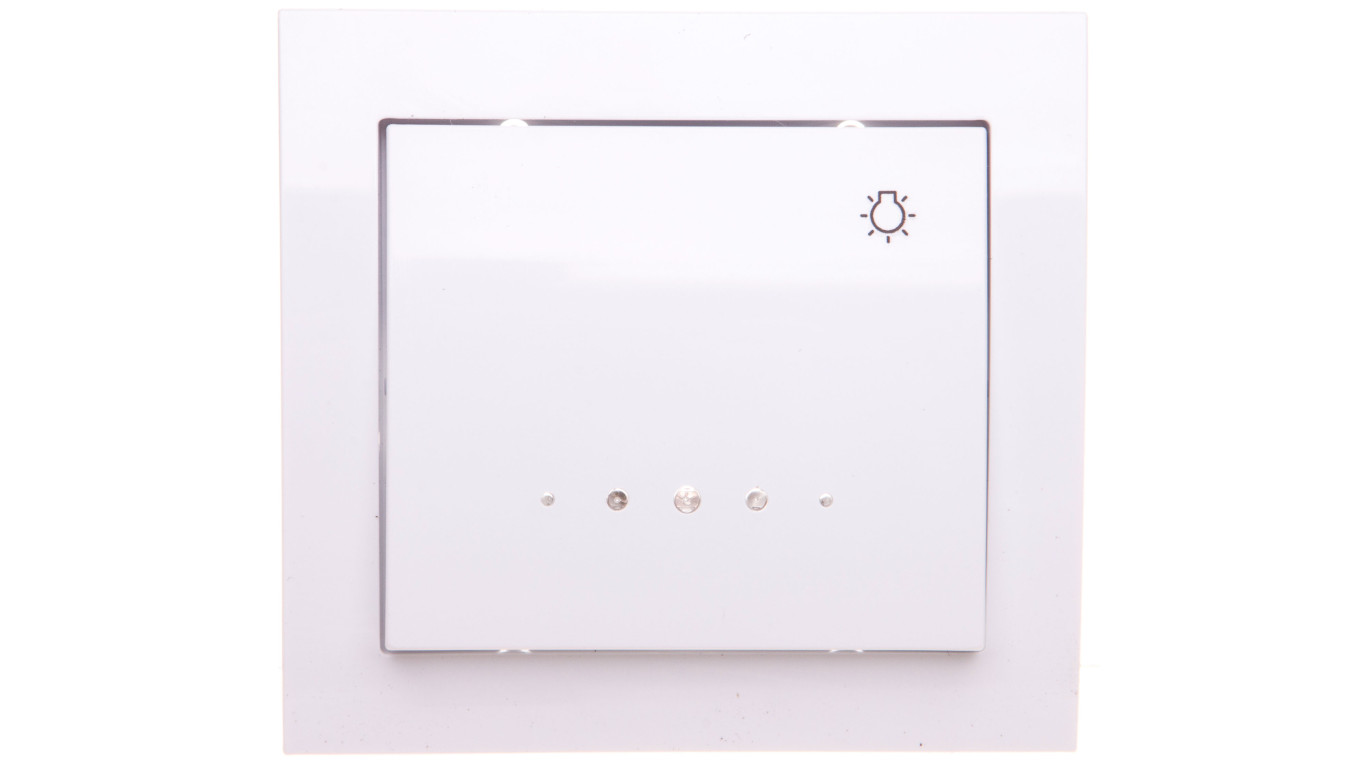 KIER Przycisk /światło/ z podświetleniem biały ŁP-5WS/00