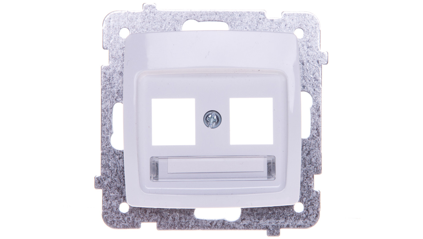 KARO Obudowa gniazda komputerowego podwójnego biały GPK-2S/p/00