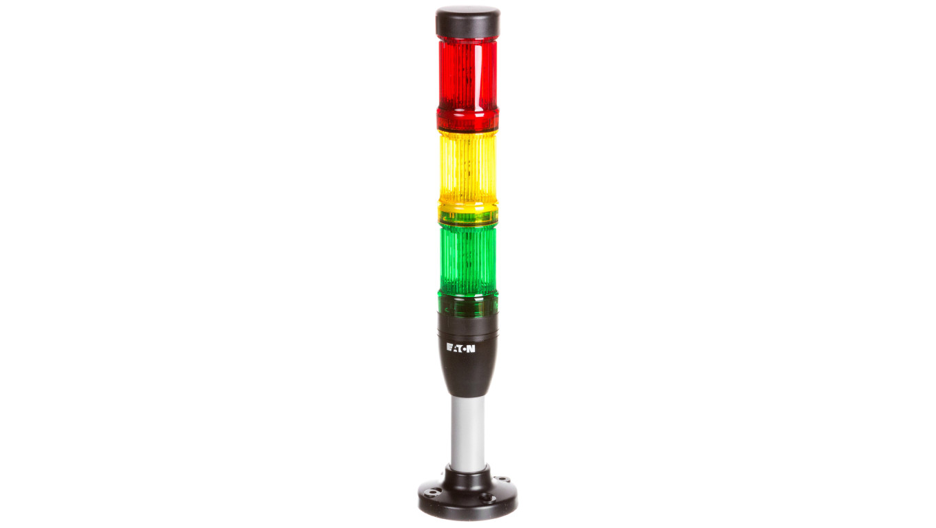 Kolumna sygnalizacyjna 24V AC/DC światło stałe czerwona/żółta/zielona SL4-100-L-RYG-24LED 171296