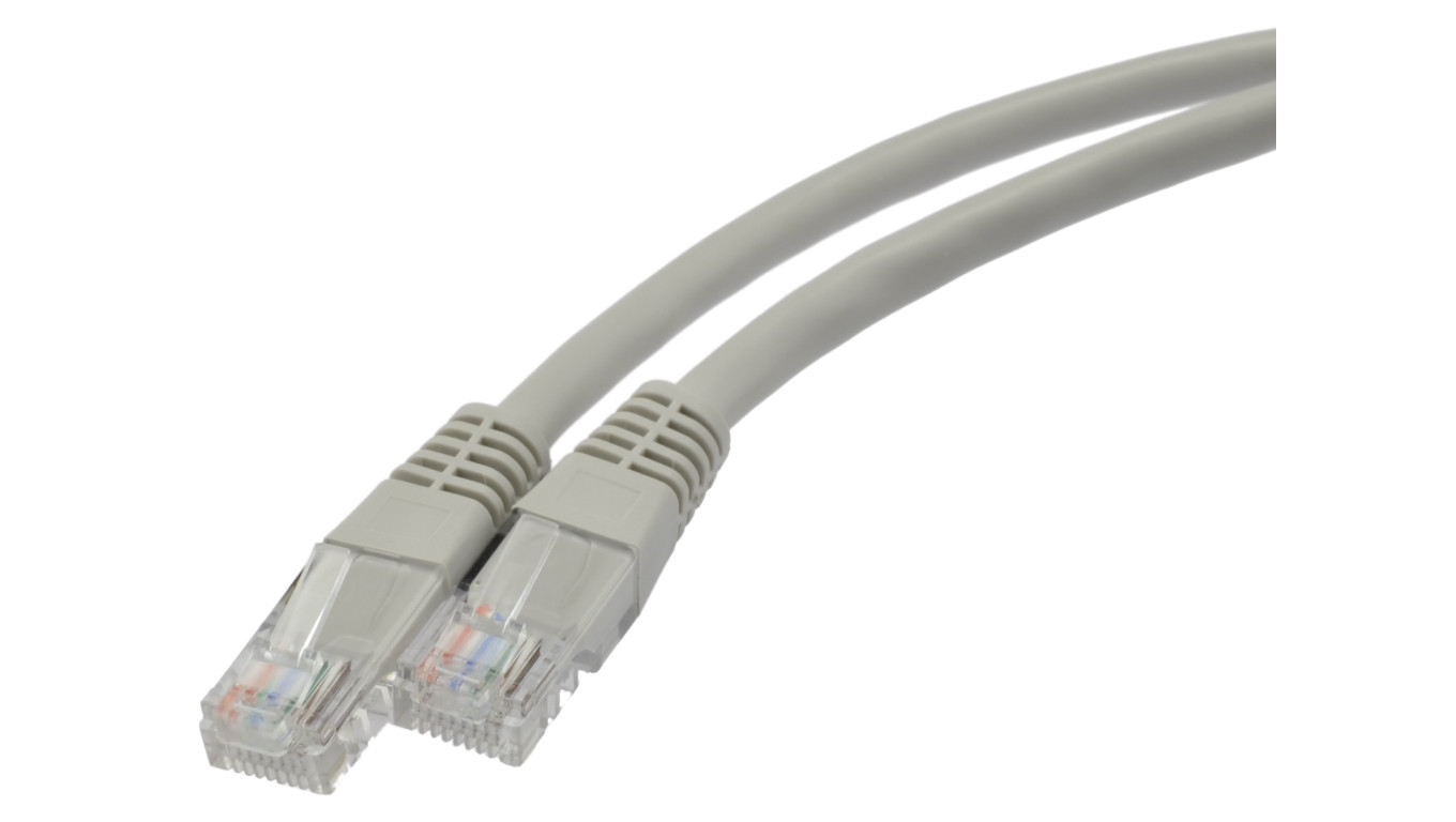 Patchcord UTP kat.5e kabel sieciowy LAN 2x RJ45 szary 5m NEKU