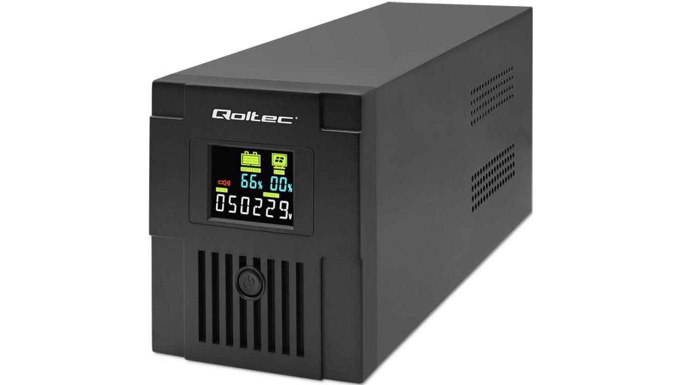 Qoltec Zasilacz awaryjny UPS Line Interactive Monolith 2000VA 1200W LCD USB RJ45