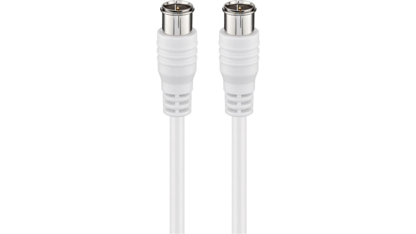 Kabel przyłączeniowy SAT (80 dB), szybkozłączka F, podwójne ekranowanie - Długość kabla 1.5 m