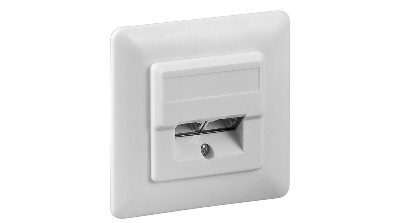 Gniazdo komputerowe 2xRJ45 kat.5e ekranowane FTP podtynkowe