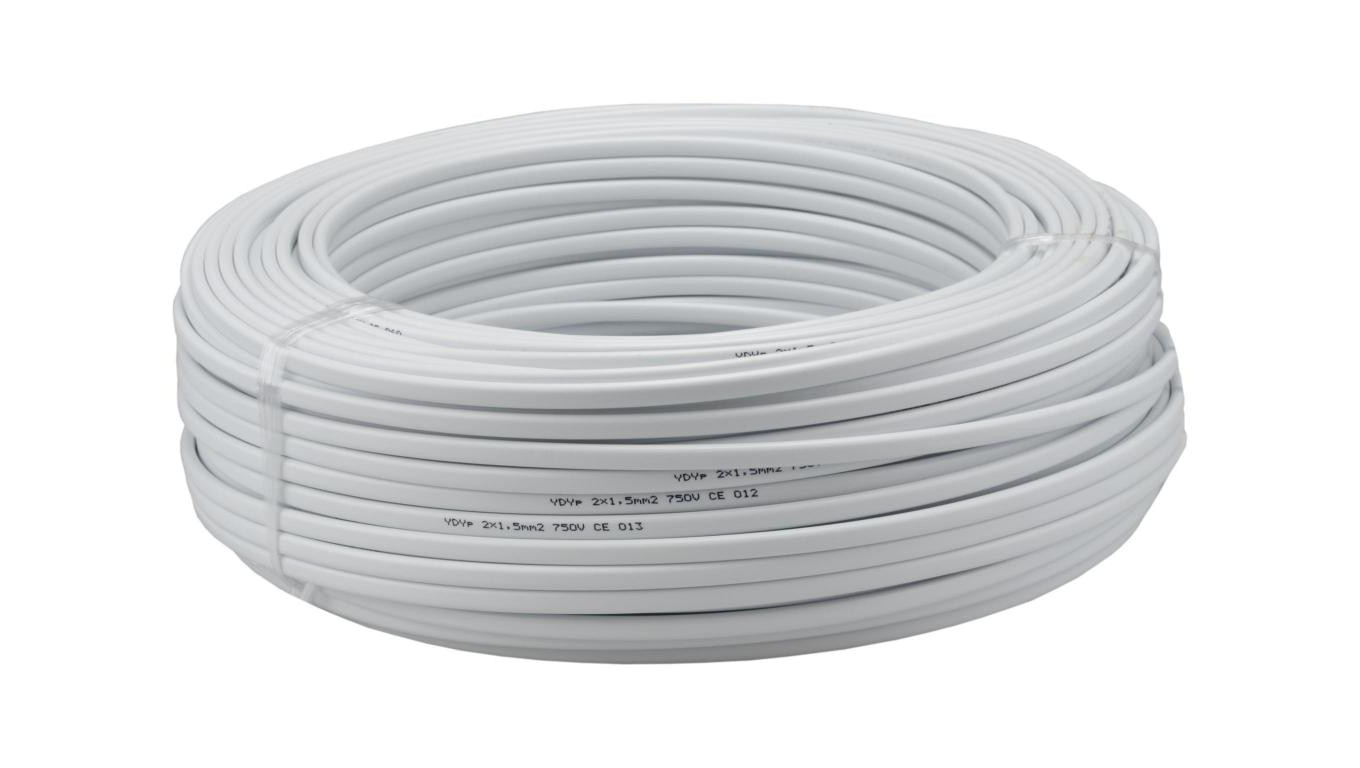Przewód prądowy YDYp 450/750V 2x1,5 płaski drut Elektrokabel 100m